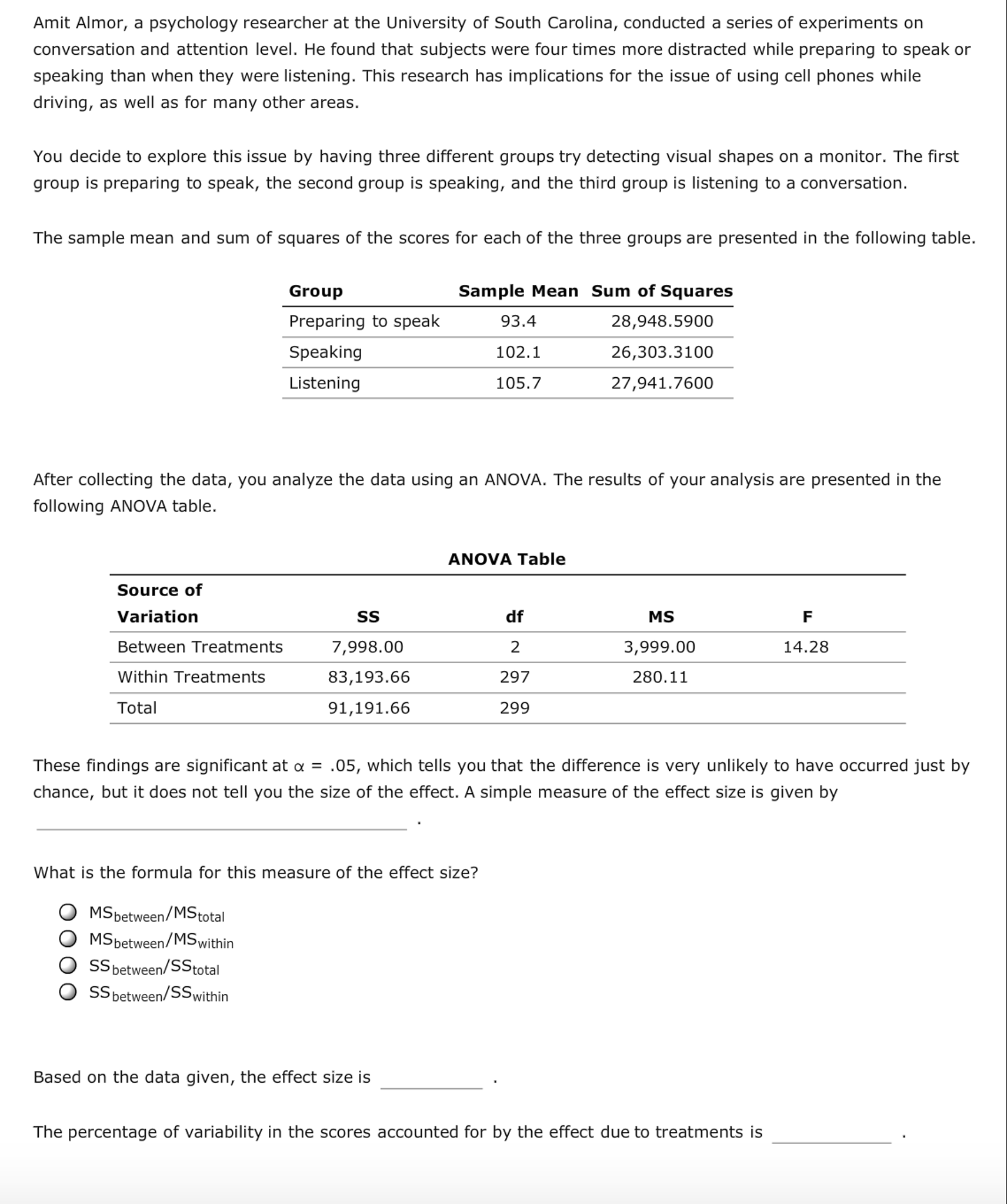 Solved Amit Almor, a psychology researcher at the University