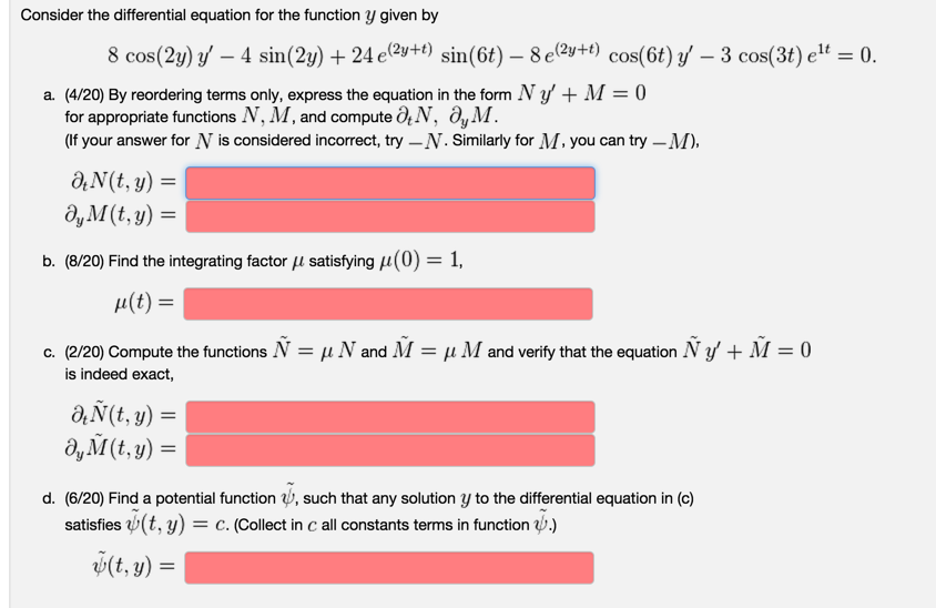 Solved Consider the differential equation for the function | Chegg.com
