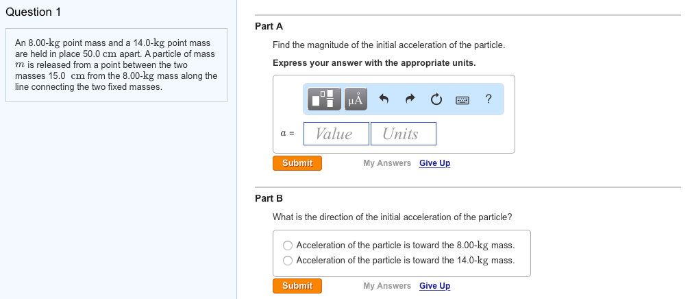 Solved An Kg Point Mass And A Kg Point Mass Are Chegg Com