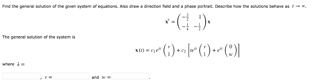 Solved Find the general solution of the given system of | Chegg.com