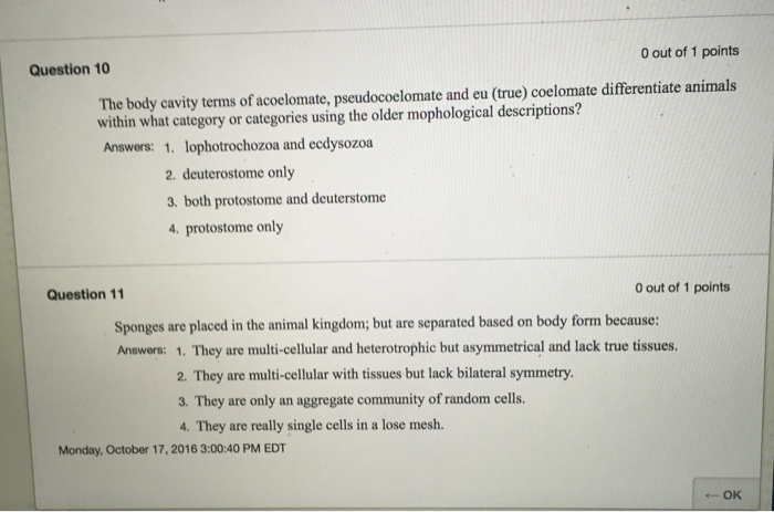 Solved The body cavity terms of acoelomate, pseudocoelomate | Chegg.com