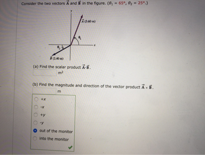 Solved Consider The Two Vectors A And B In The Figure. | Chegg.com