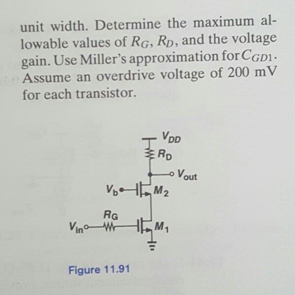 Solved 11.48. We wish to design the MOS cascode of Fig. | Chegg.com