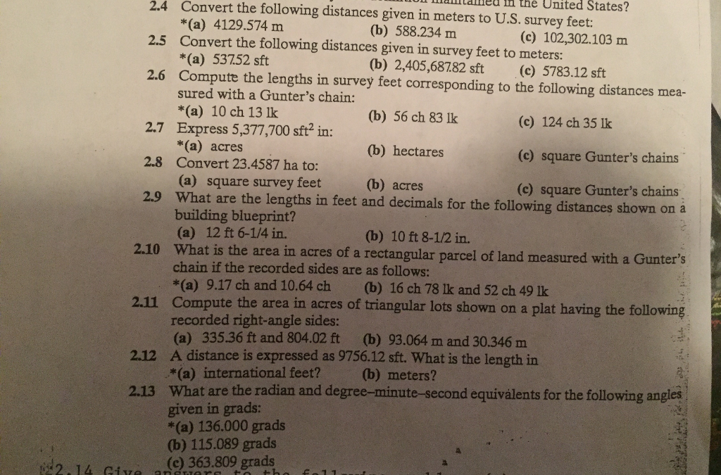 Solved Convert the following distances given in meters to Chegg