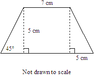 Solved 5 cm 45 a 5 cm Not drawn to scale | Chegg.com