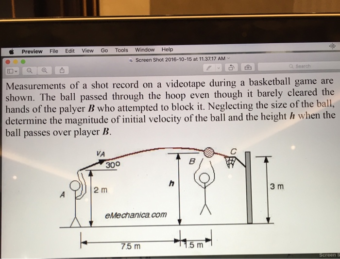 Solved Measurements of a shot record on a videotape during a