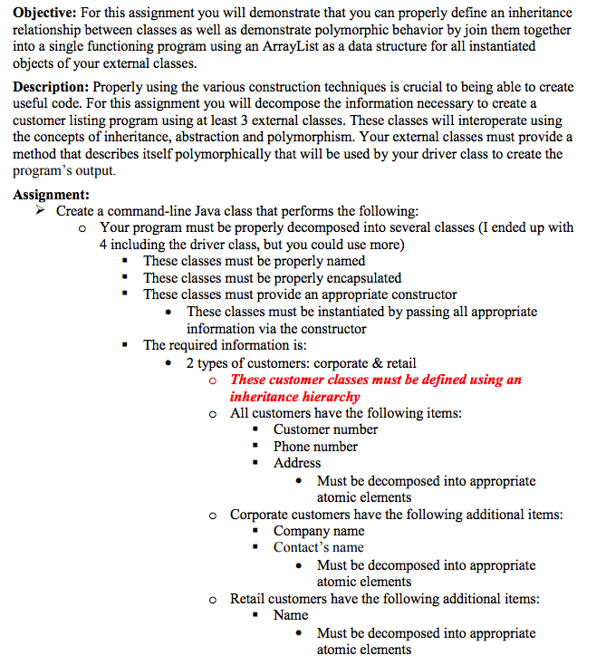 Solved Objective: For this assignment you will demonstrate | Chegg.com