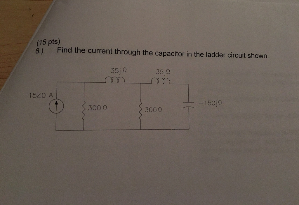 Solved Find the current through the capacitor in the ladder
