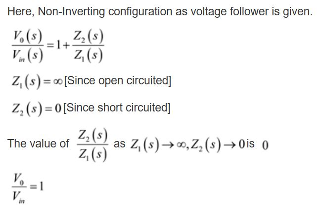 Solved A Voltage Follower (buffer Amplifier) Is Shown In | Chegg.com