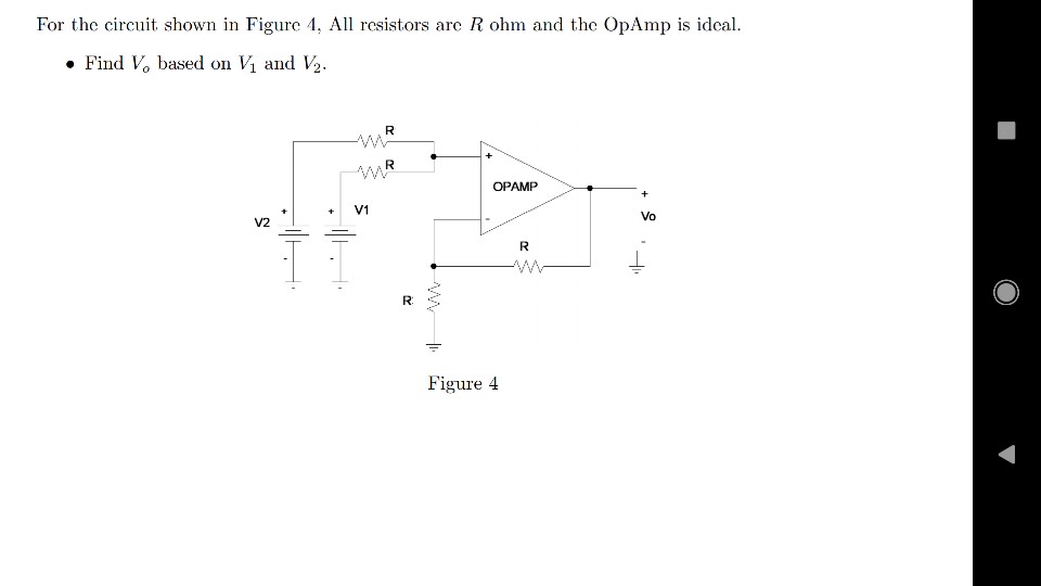 Solved For the circuit shown in Figure 4, All resistors are | Chegg.com