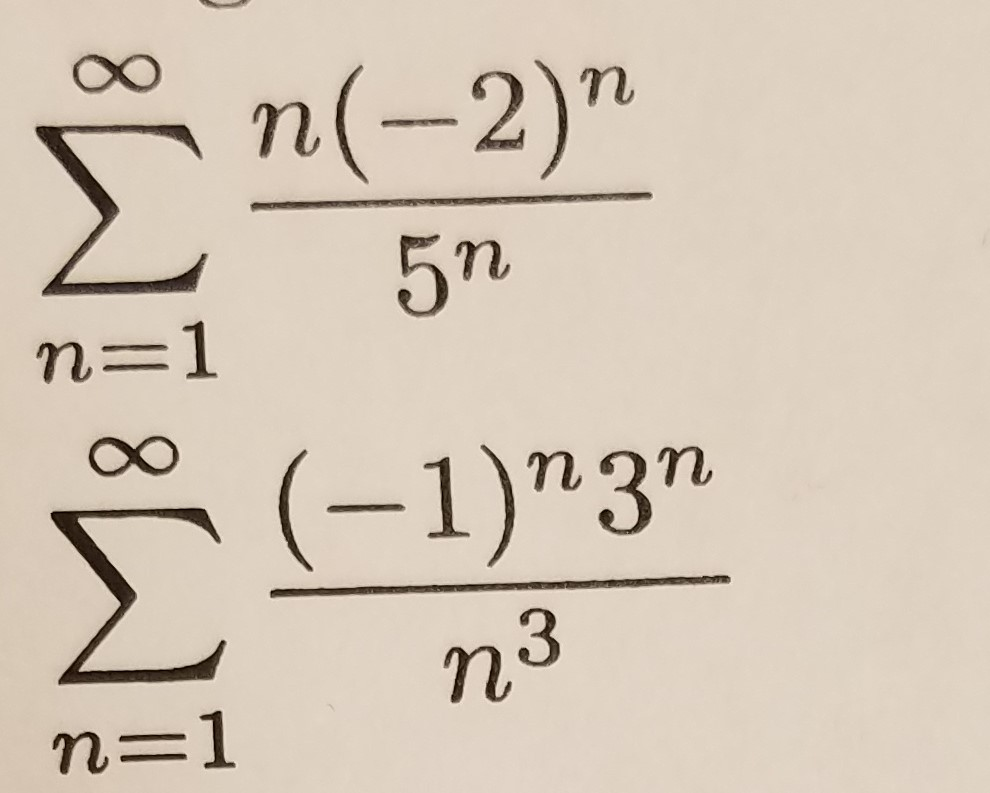 Solved Decide if the given series converges absolutely, | Chegg.com