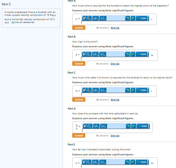 Solved A rookie quarterback throws a football with an