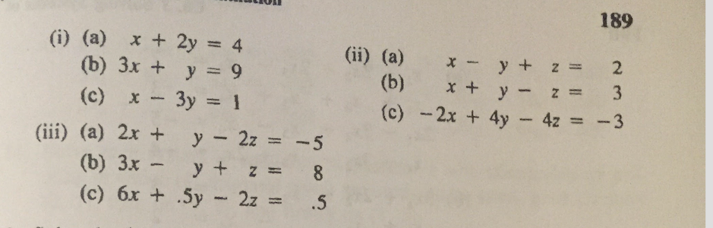 Solved -2x + y = 2 2. In each of the following sets of three | Chegg.com