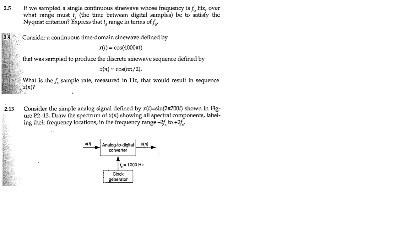 solved-if-we-sampled-a-single-continuous-sinewave-whose-chegg