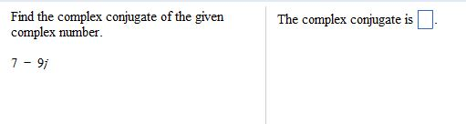 find the complex conjugate of the given number 3i