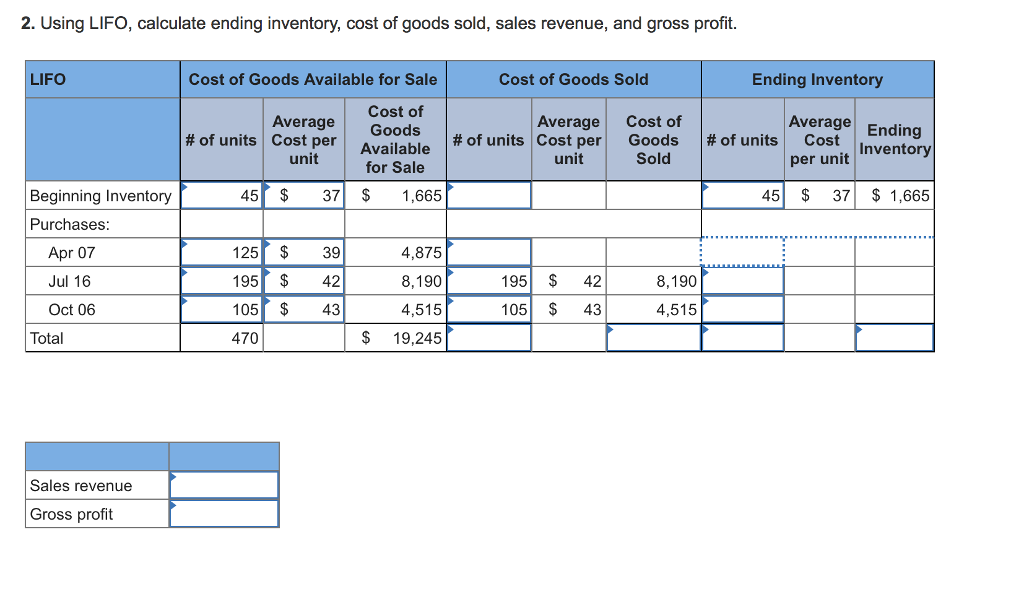 Solved Exercise 6-4 Calculate inventory amounts when costs | Chegg.com