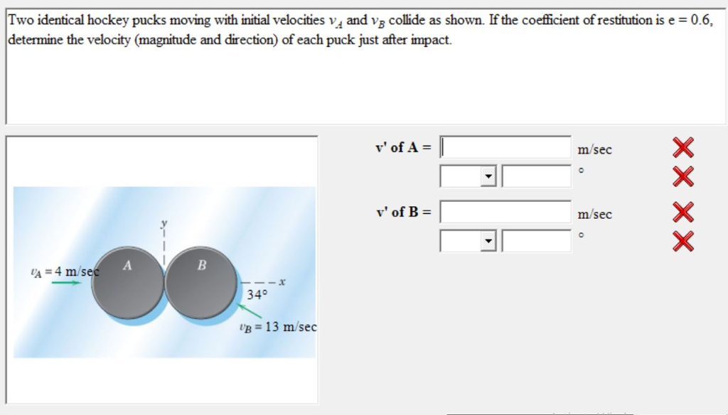 Solved Two identical hockey pucks moving with initial