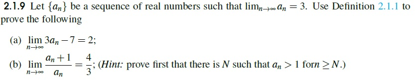 Solved a sequence of real numbers such that lin.-an-3. Use | Chegg.com