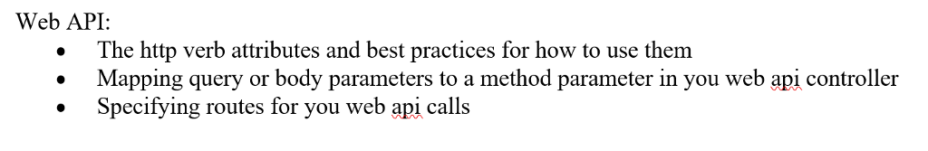 Solved Web API The http verb attributes and best practices | Chegg.com