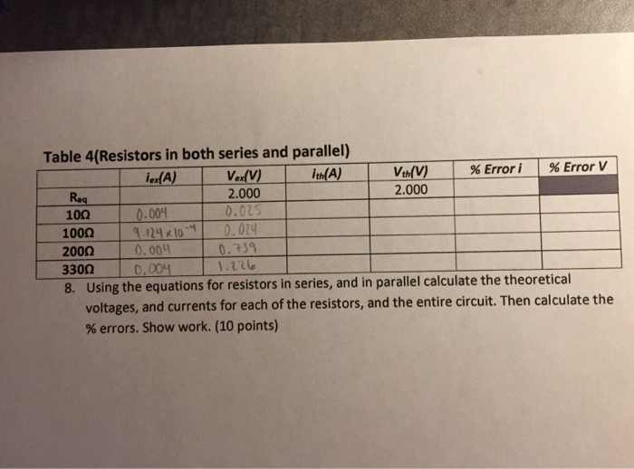 Solved Using the equations for resistors in series, and in