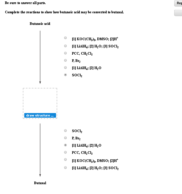 Solved Rep Be sure to answer all parts. Complete the | Chegg.com