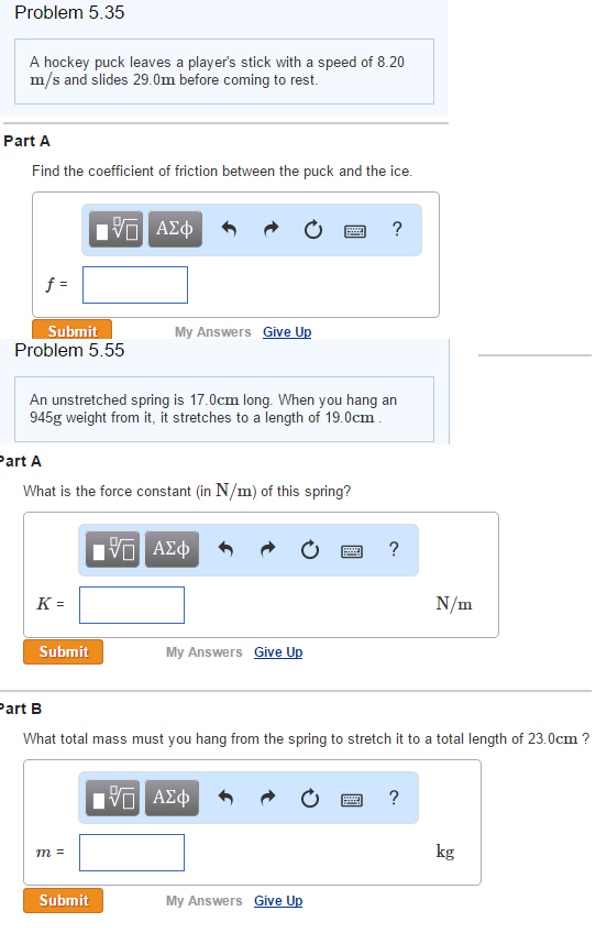 Solved Problem 5.35 A hockey puck leaves a players stick