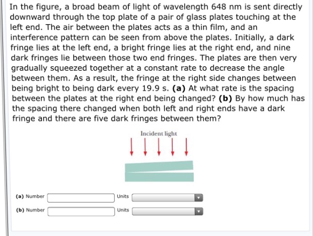 Solved In The Figure, A Broad Beam Of Light Of Wavelength | Chegg.com