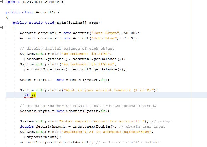 Account.java | Chegg.com