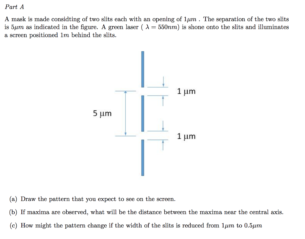 solved-part-a-a-mask-is-made-considting-of-two-slits-each-chegg