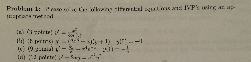 Solved Differential Equation Chapter 1 And 2 Review I Could Chegg Solved Differential Equation Chapter 1 And 2 Review I Could Chegg