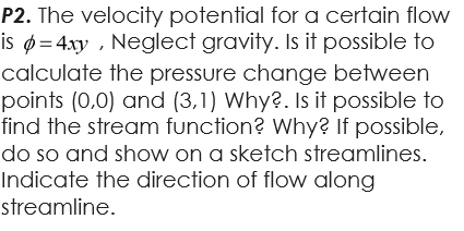 Solved The velocity potential for a certain flow is phi = | Chegg.com