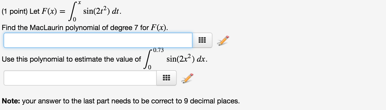 Solved Let F X Integral X 0 Sin 2t 2 Dt Find The