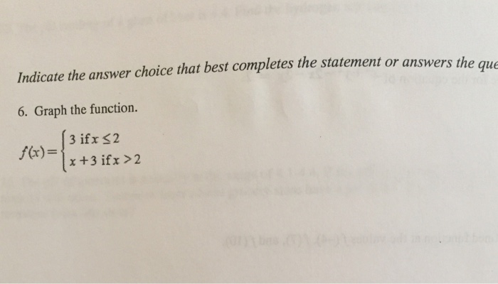 Solved Indicate the answer choice that best completes the | Chegg.com