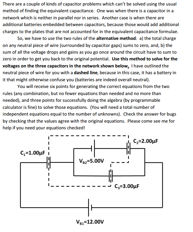 Solved There are a couple of kinds of capacitor problems