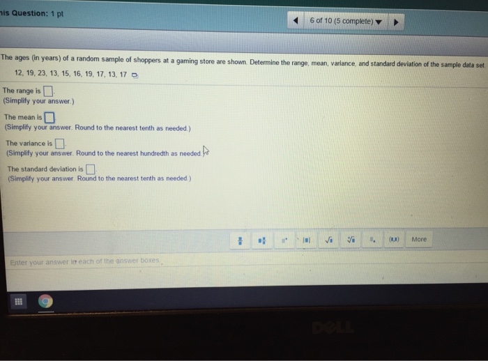 Solved The Ages in Years Of A Random Sample Of Shoppers At Chegg