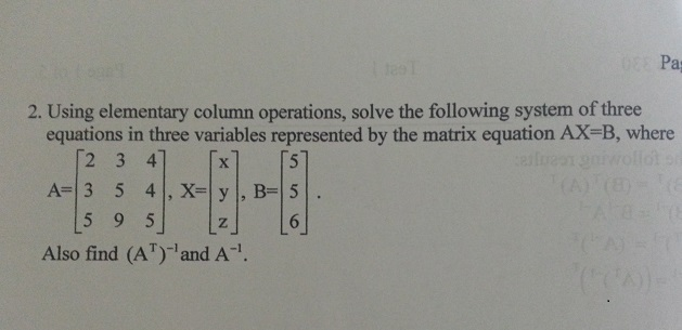 Solved Please help, how can i solve this by using column | Chegg.com