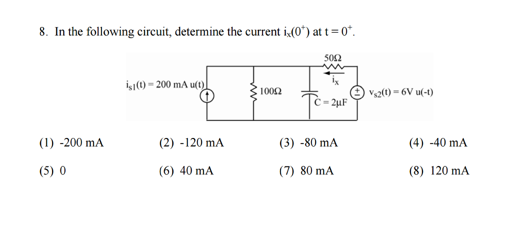 Solved In The Following Circuit, Determine The Current | Chegg.com