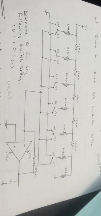 Solved Given the R-2R D/A converter below | Chegg.com
