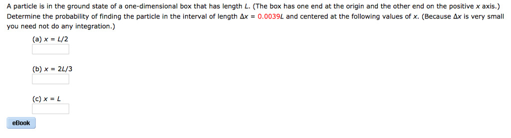 Solved A particle is in the ground state of a | Chegg.com