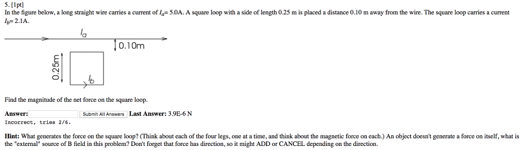 Solved In the figure below, a long straight wire carries a | Chegg.com
