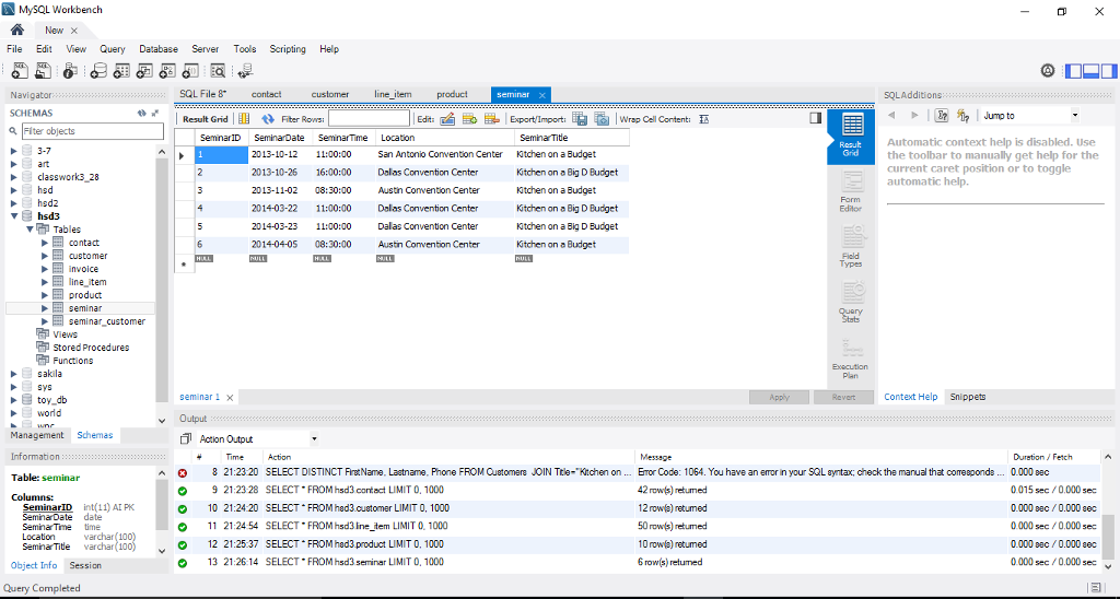 Solved Write an SQL statement to show all Heather Sweeney | Chegg.com