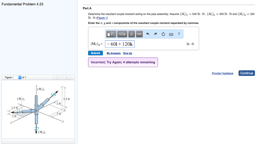 Solved Fundamental Problem 4.23 Part A Determine the | Chegg.com