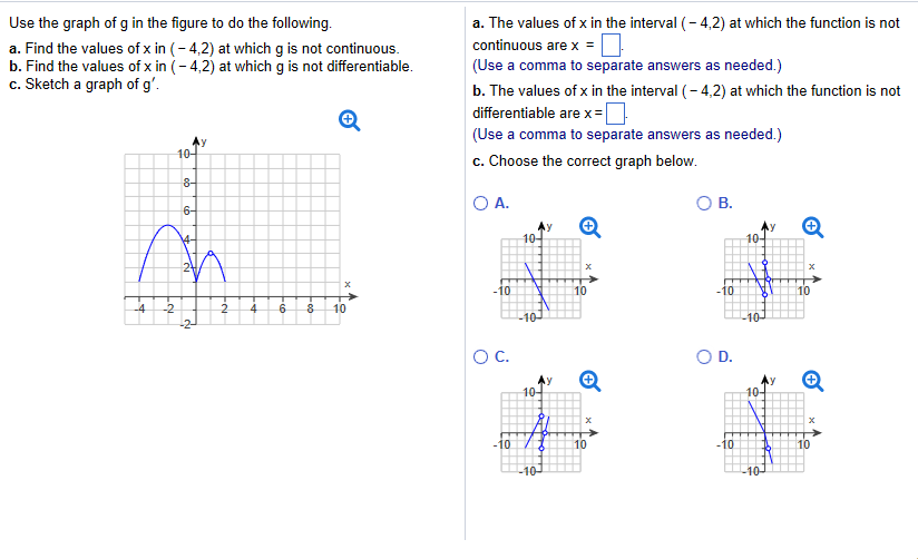 Solved Use the graph of g in the figure to do the following. | Chegg.com