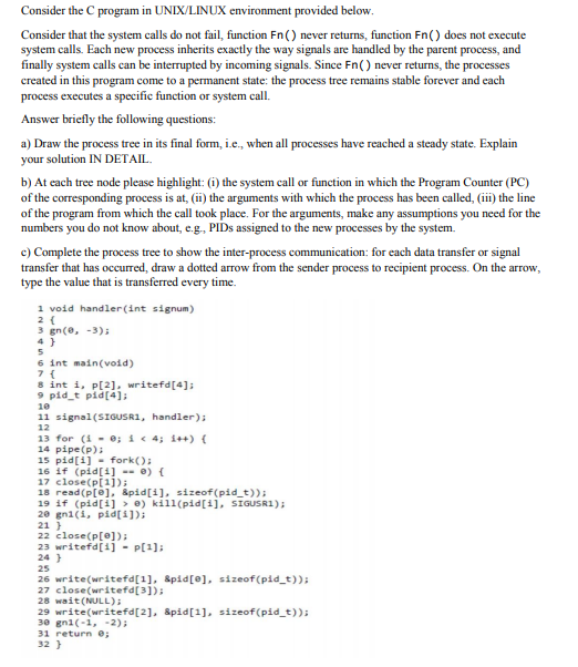 consider-the-c-program-in-unix-linux-environment-chegg