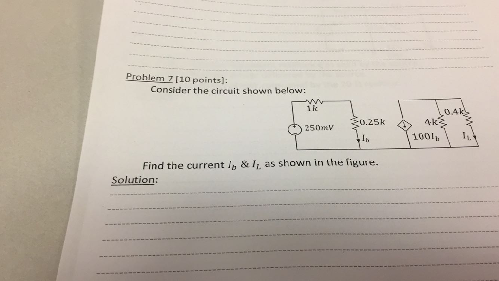 Solved Consider The Circuit Shown Below. Find The Current | Chegg.com