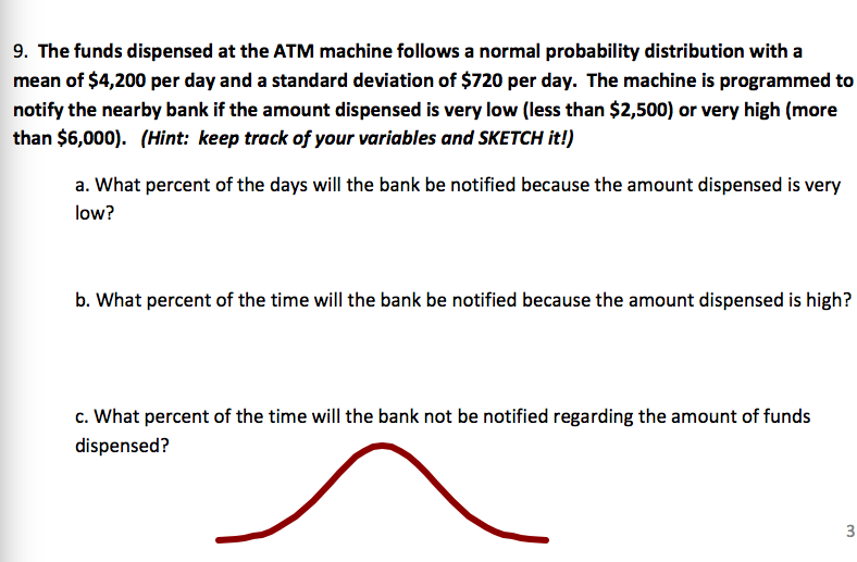 Solved 9. The funds dispensed at the ATM machine follows a