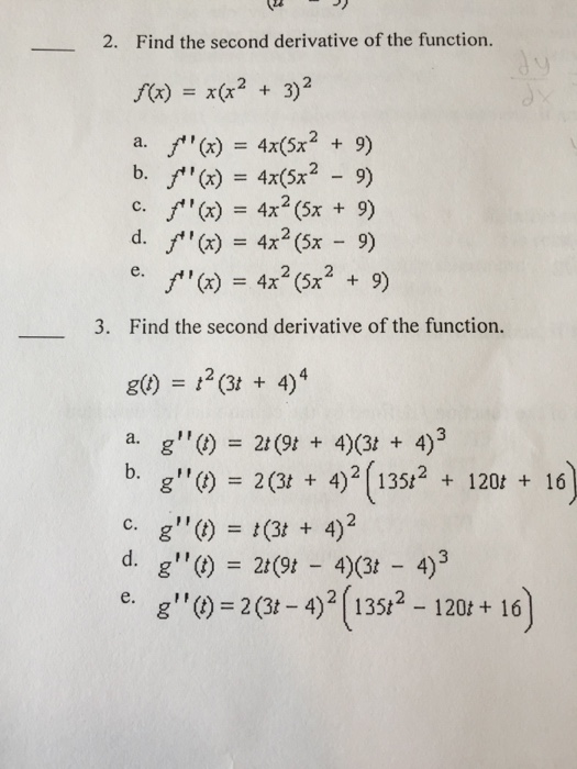 find the second derivative of x 2 3y 2 4