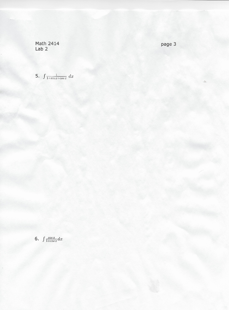 Solved Math 2414 Lab 2 page 3 | Chegg.com
