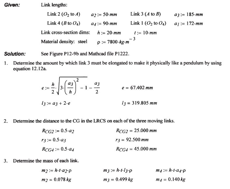 (Solved) - A system of two coplanar arms on a common shaft, as shown in ...