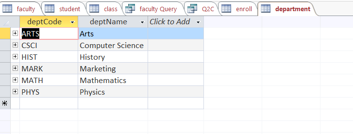 Solved (d) When the query is executed, Access will show a | Chegg.com